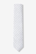 White Criss Cross Skinny Tie Photo (0)