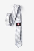 White Criss Cross Skinny Tie Photo (1)