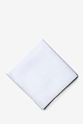 Light Blue Edged White Pocket Square Photo (4)