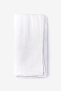 White Edged Linen Pocket Square Photo (0)