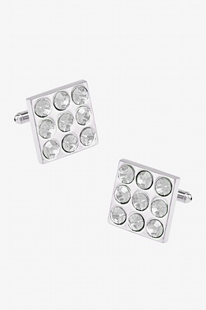 Vegas Gemstone White Cufflinks