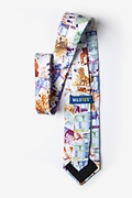 Euro Money White Extra Long Tie Photo (2)