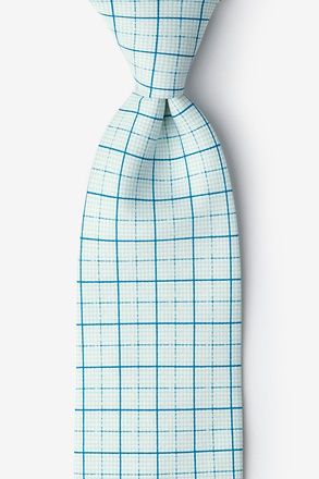 Graph Paper White Extra Long Tie