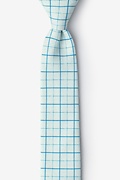 Graph Paper White Skinny Tie Photo (0)