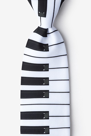 Piano Keys White Tie