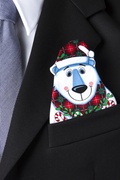 Polar Bear Pocket Pal White Pocket Square Card Photo (0)