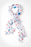 White Allover Star Scarf Photo (2)