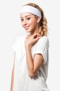 Basic Stretchy White Headband Photo (4)