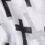 White Polyester Cross Scarf
