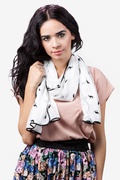 White Velvet Camels Scarf Photo (1)