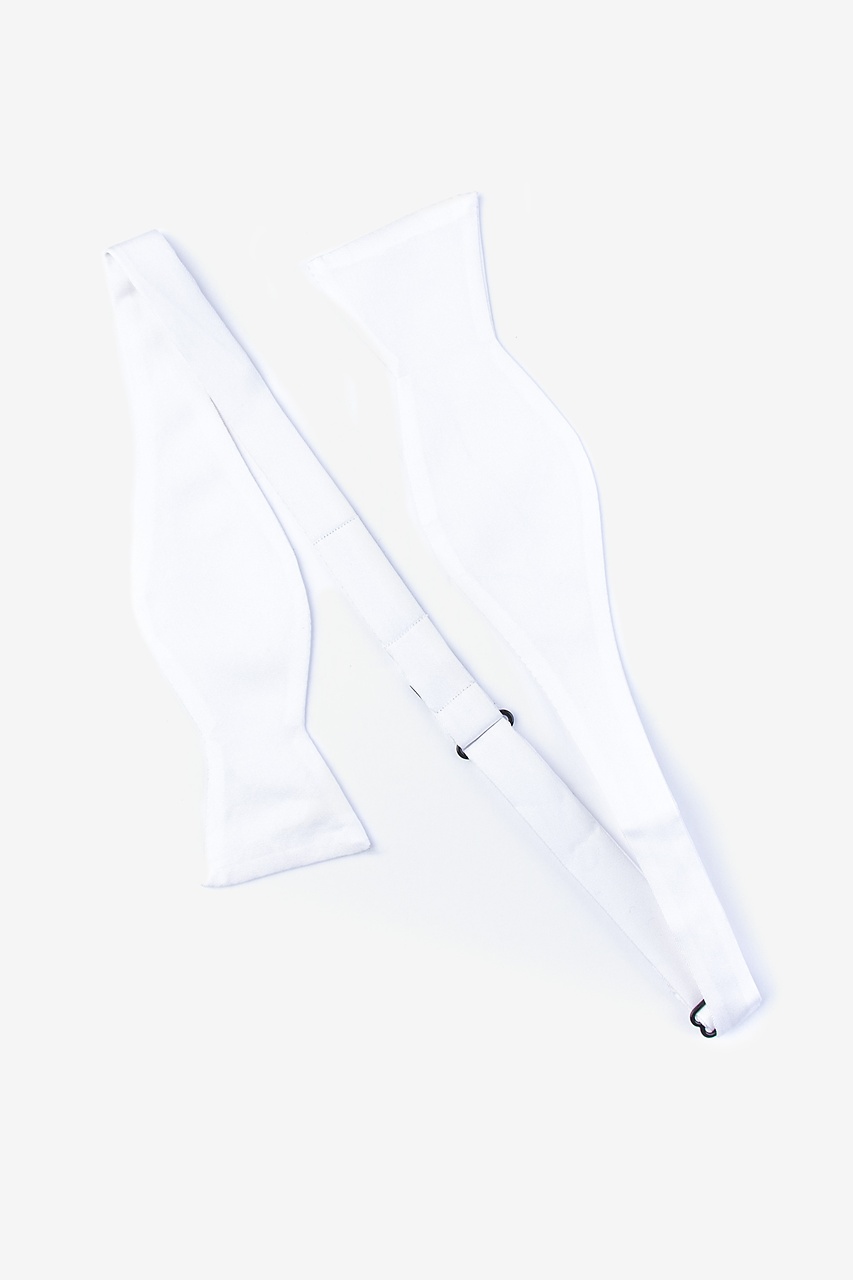 White Silk White Self-Tie Bow Tie | Ties.com