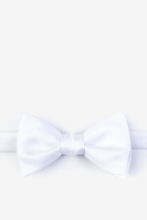 White Self-Tie Bow Tie