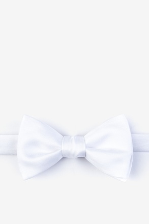 _White Self-Tie Bow Tie_