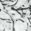 White Whats Your Number Scarf