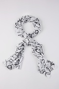 White Whats Your Number Scarf Photo (2)