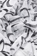 White Whats Your Number Scarf Photo (1)