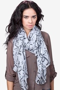 White Whats Your Number Scarf Photo (0)