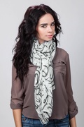 White Whats Your Number Scarf Photo (3)