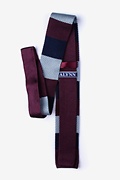 Belgian Color Block Wine Knit Skinny Tie Photo (1)