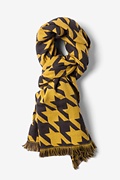 Yellow and Dark Gray Bristol Houndstooth Scarf Photo (0)