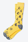 Ampersand Addict Yellow His & Hers Socks Photo (1)