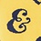 Yellow Carded Cotton Ampersand Addict Medium-Large Sock