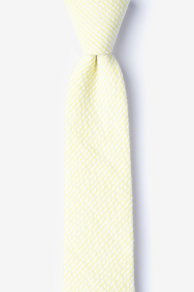 Yellow Cotton Cheviot Skinny Tie