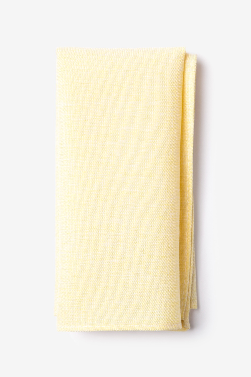 Yellow Cotton Denver Pocket Square