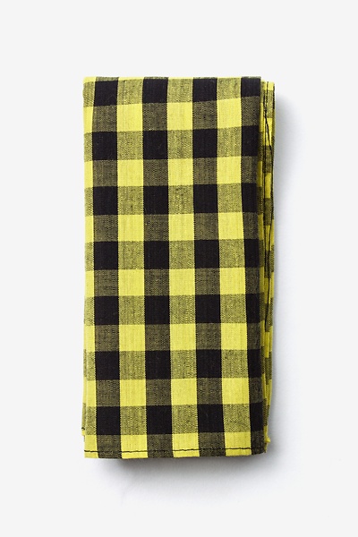 Yellow Cotton Pasco Pocket Square