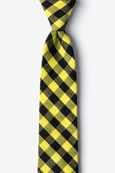 Yellow Cotton Pasco Skinny Tie
