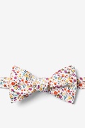 Prescott Floral Yellow Self-Tie Bow Tie Photo (0)