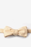 Yellow Warner Cotton Polka Dots Batwing Bow Tie Photo (0)