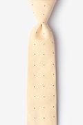 Yellow Warner Cotton Polka Dots Skinny Tie Photo (0)