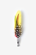 Feather Yellow Lapel Pin Photo (0)