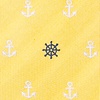 Yellow Microfiber Anchors & Ships Wheels Skinny Tie