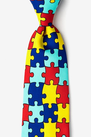 Autism Awareness Yellow Tie