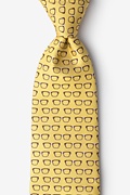 Four Eyes Yellow Extra Long Tie Photo (0)