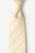 Jefferson Stripe Yellow Extra Long Tie Photo (0)