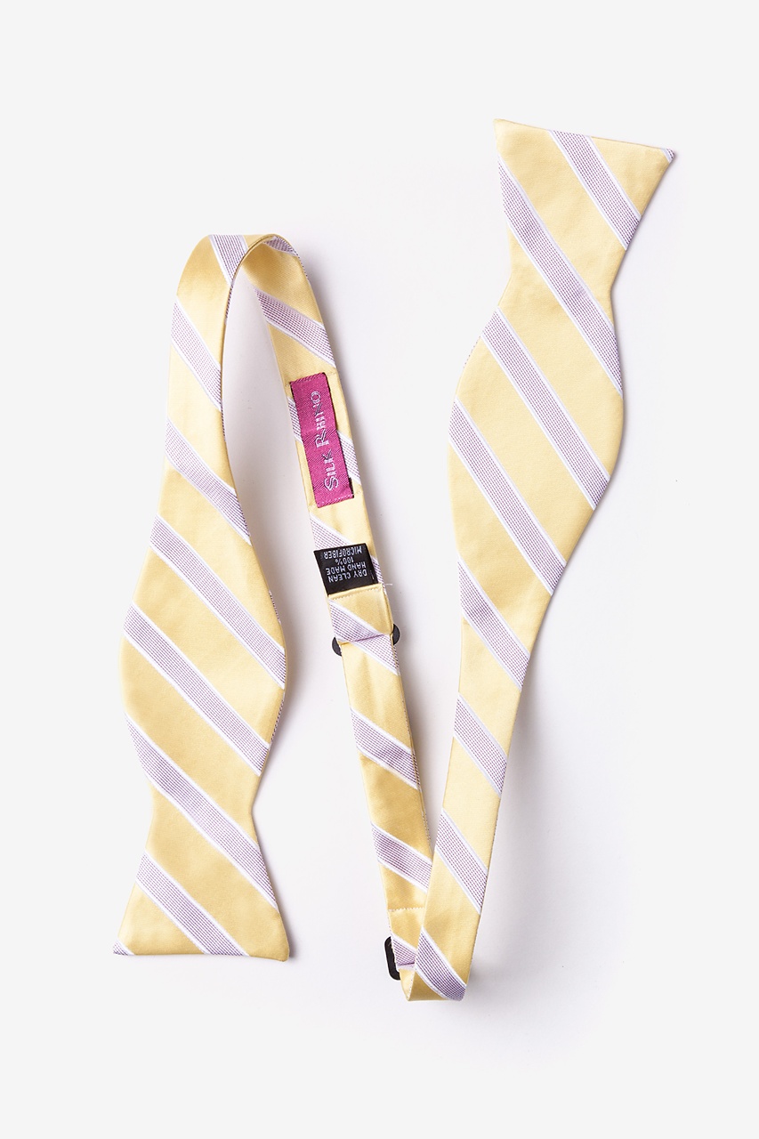 Jefferson Stripe Yellow Self-Tie Bow Tie Photo (1)