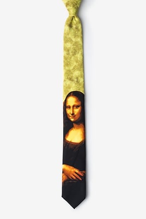 Mona Lisa Yellow Skinny Tie