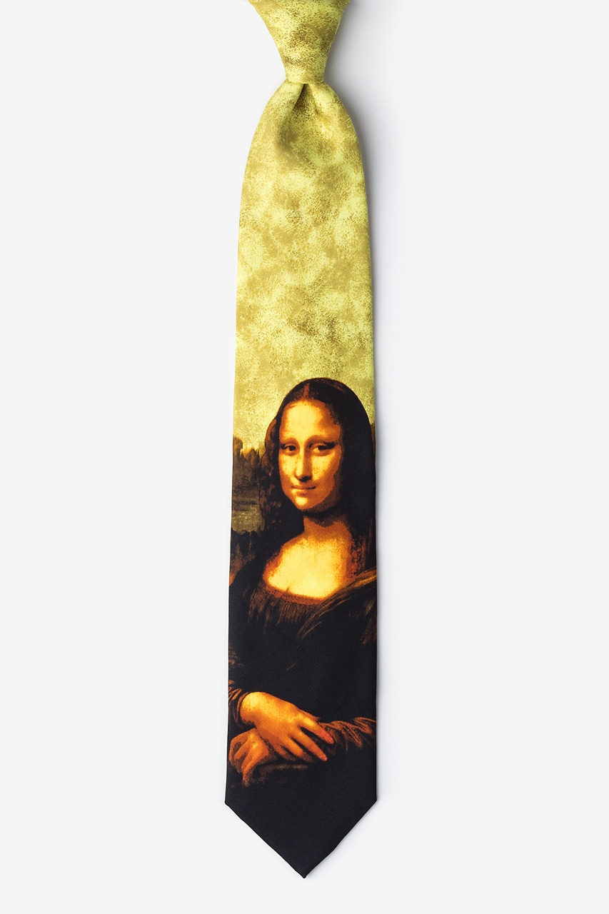 Mona Lisa Tie Da Vinci Neckties Mens Art Neck Ties Brand New 