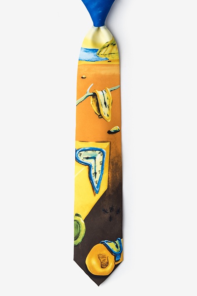 Yellow Microfiber Persistance of Memory by Salvador Dali Tie