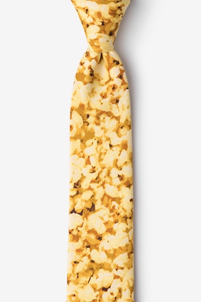 Popcorn Yellow Skinny Tie
