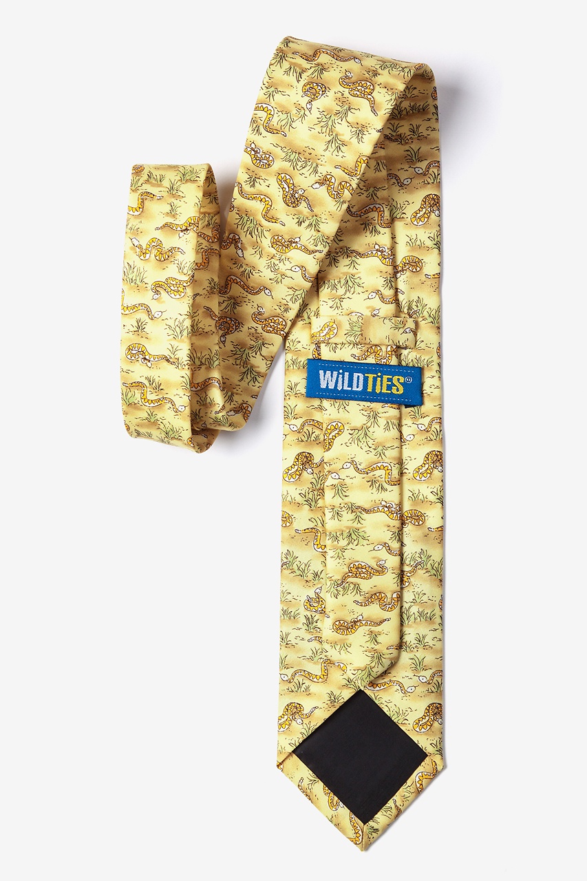 Yellow Microfiber Rattle Snakes Tie