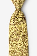 Smokey Mountains Yellow Extra Long Tie Photo (0)