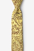 Smokey Mountains Yellow Skinny Tie Photo (0)