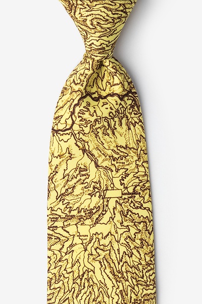 Yellow Microfiber Smokey Mountains Tie