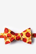 The Pizza Yellow Self-Tie Bow Tie Photo (0)