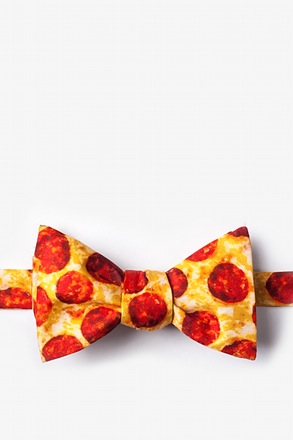 _The Pizza Yellow Self-Tie Bow Tie_