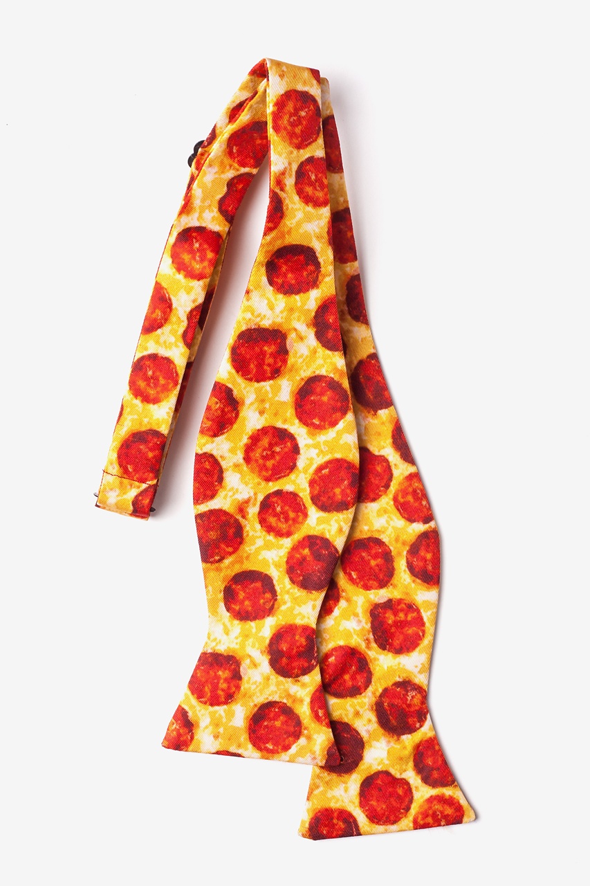 The Pizza Yellow Self-Tie Bow Tie Photo (1)